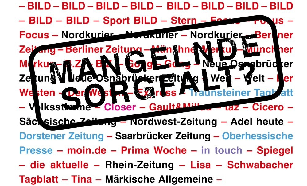 Mangelnde Sorgfalt? 